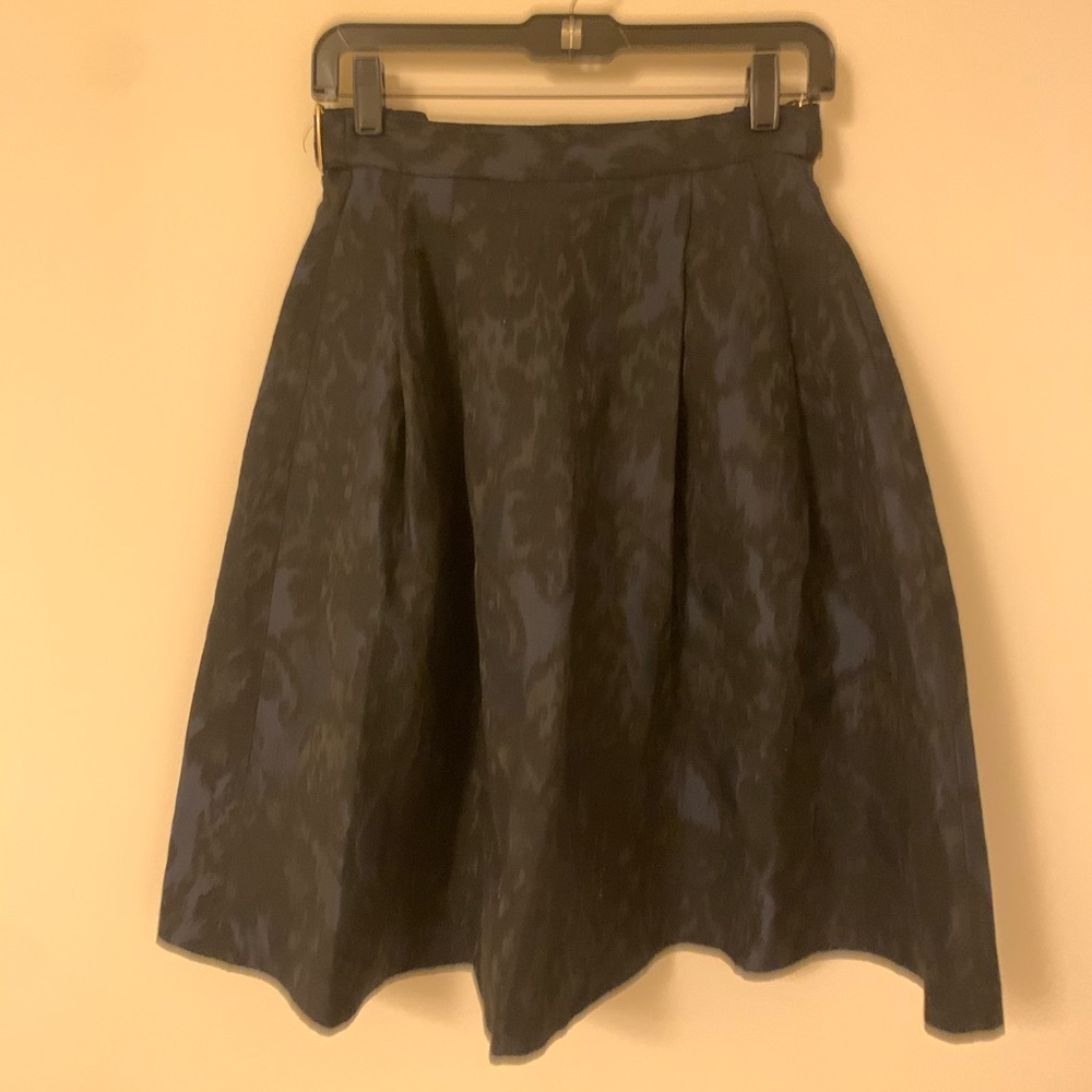 Navy and black midi skirt